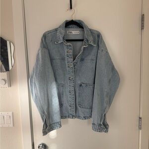 Zara Faded Blue Denim Jacket